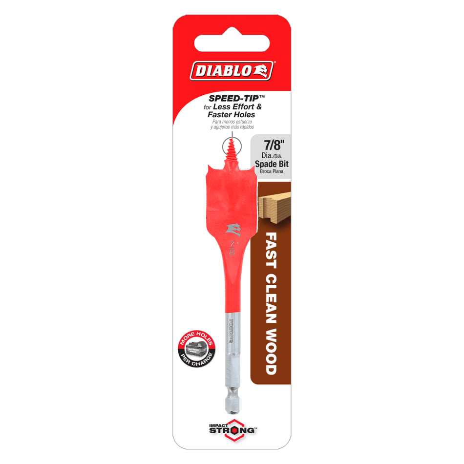 7/8" x 4" Spade Bit for Wood - AAA Industrial Supply