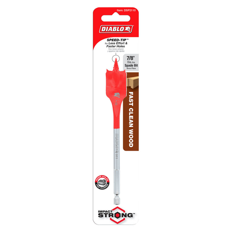 7/8" x 6" Spade Bit for Wood - AAA Industrial Supply
