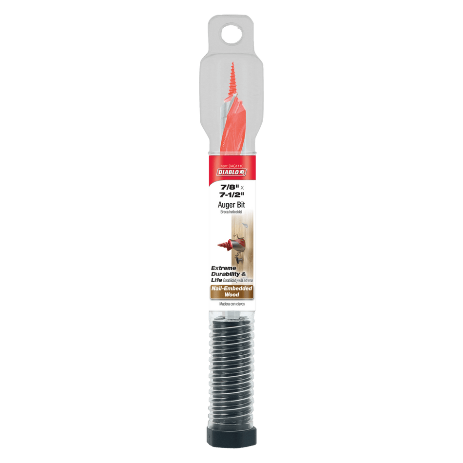 7/8" x 7 - 1/2" Auger Bit for Wood & Nail - Embedded Wood - AAA Industrial Supply