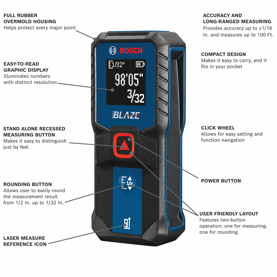 Bosch BLAZE™ 100 Ft. Laser Measure