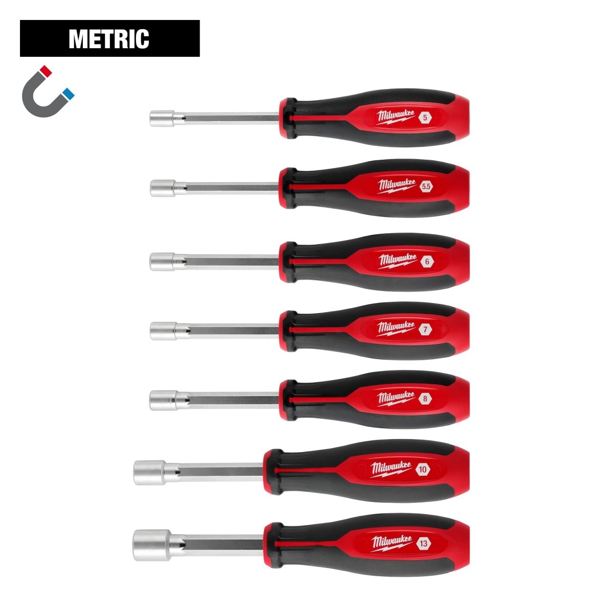 7pc Metric HollowCore™ Magnetic Nut Driver Set - AAA Industrial Supply