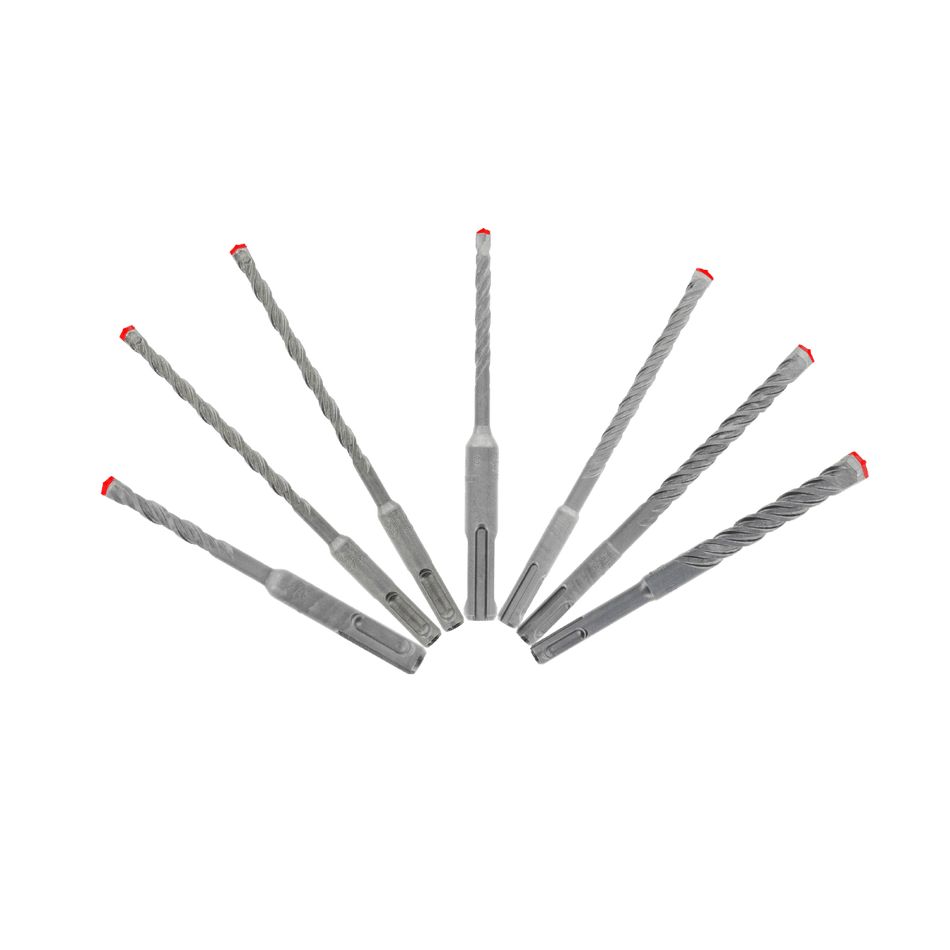 7pc Rebar Demon™ SDS - Plus 4 - Cutter Full Carbide Head Hammer Bit Set (7 - pc) - AAA Industrial Supply