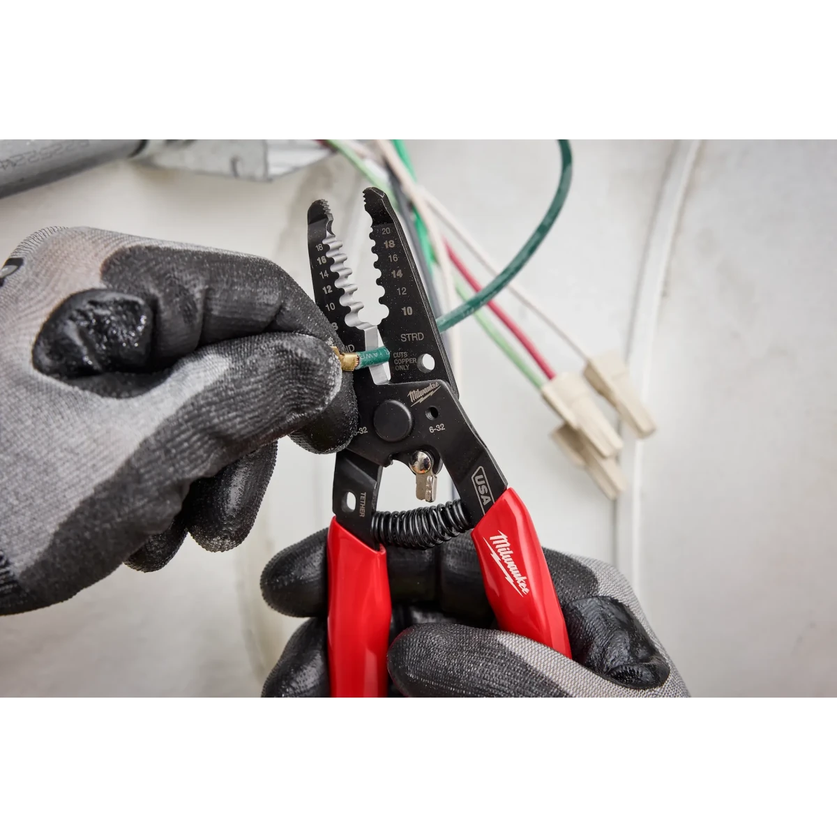 8-20 AWG Dipped Grip Wire Stripper & Cutter (USA) - AAA Industrial Supply