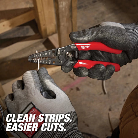 8-20 AWG Dipped Grip Wire Stripper & Cutter (USA) - AAA Industrial Supply