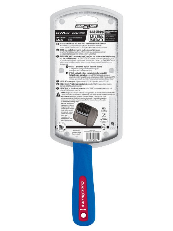 8" Channellock Adjustable Wrench - AAA Industrial Supply