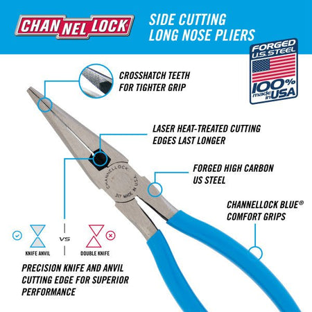 8" Channellock Long Nose Plier - AAA Industrial Supply