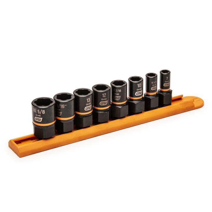 8 Piece 1/4" & 3/8" Drive Bolt Biter™ Impact Extraction Socket Set - AAA Industrial Supply