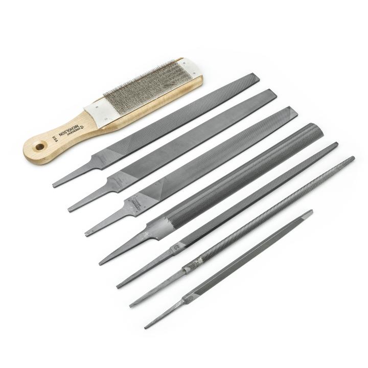 8 Piece 7" & 10" Machinist's File Set with Cleaner Card - AAA Industrial Supply