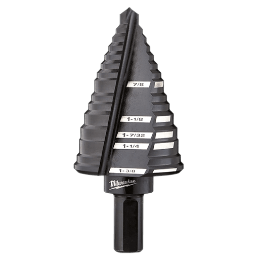 8 Step Drill Bit, 1/2" - 1" by 1/16" - AAA Industrial Supply