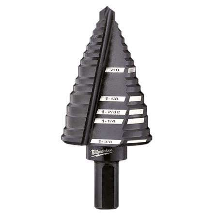 8 Step Drill Bit, 1/2" - 1" by 1/16" - AAA Industrial Supply