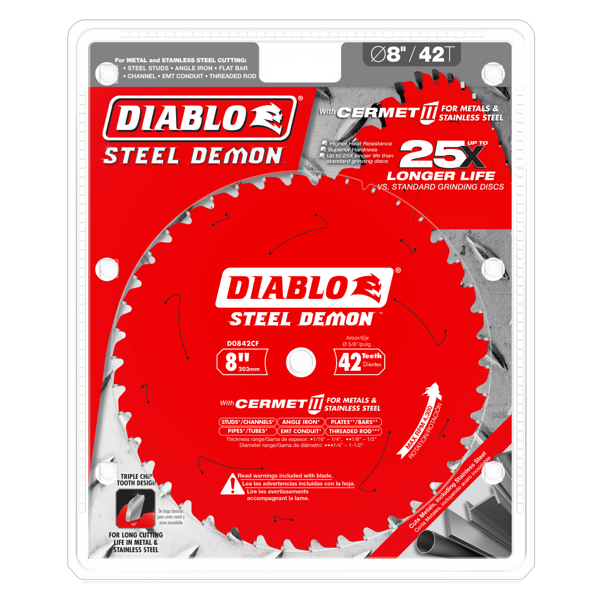 8" x 42 - Teeth Steel Demon™ Cermet II Saw Blade for Thick Metal - AAA Industrial Supply