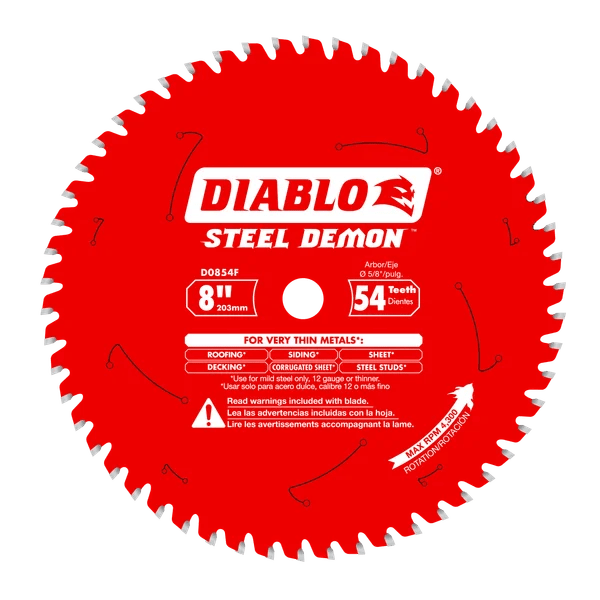 8" x 54 - Teeth Steel Demon™ Saw Blade for Thin Metal - AAA Industrial Supply