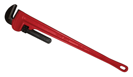 Heavy-Duty Pipe Wrench, 48 in OAL, 1-1/2 to 6 in Jaw, Straight Handle