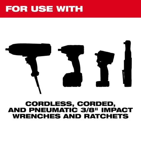 8PC SHOCKWAVE™ Impact Duty 3/8" Drive Metric Deep 6 Point Socket Set - AAA Industrial Supply