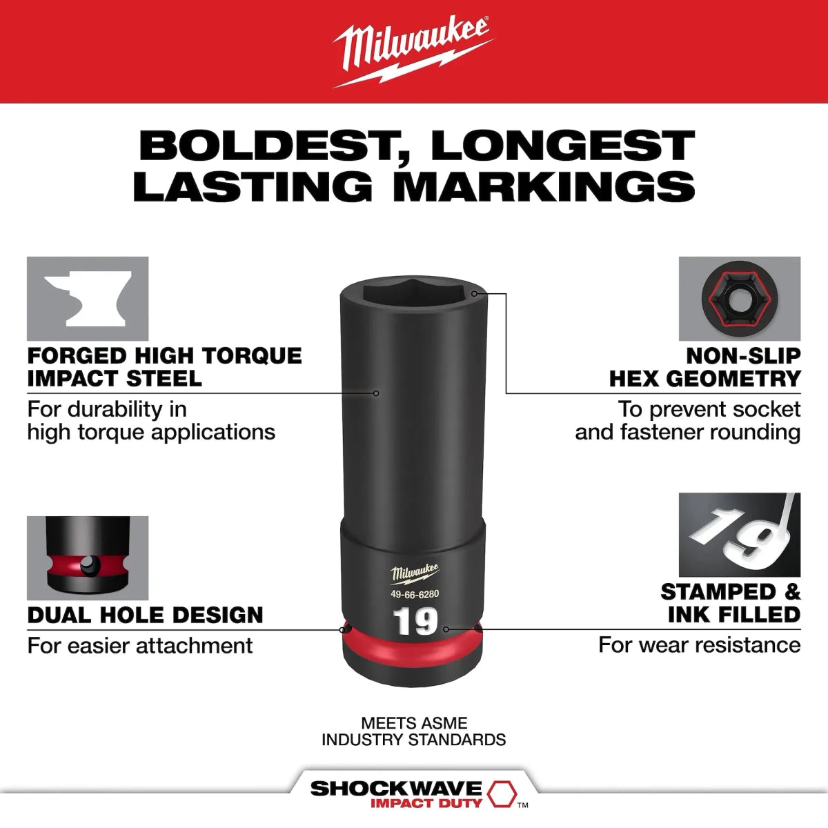 8PC SHOCKWAVE™ Impact Duty 3/8" Drive Metric Deep 6 Point Socket Set - AAA Industrial Supply
