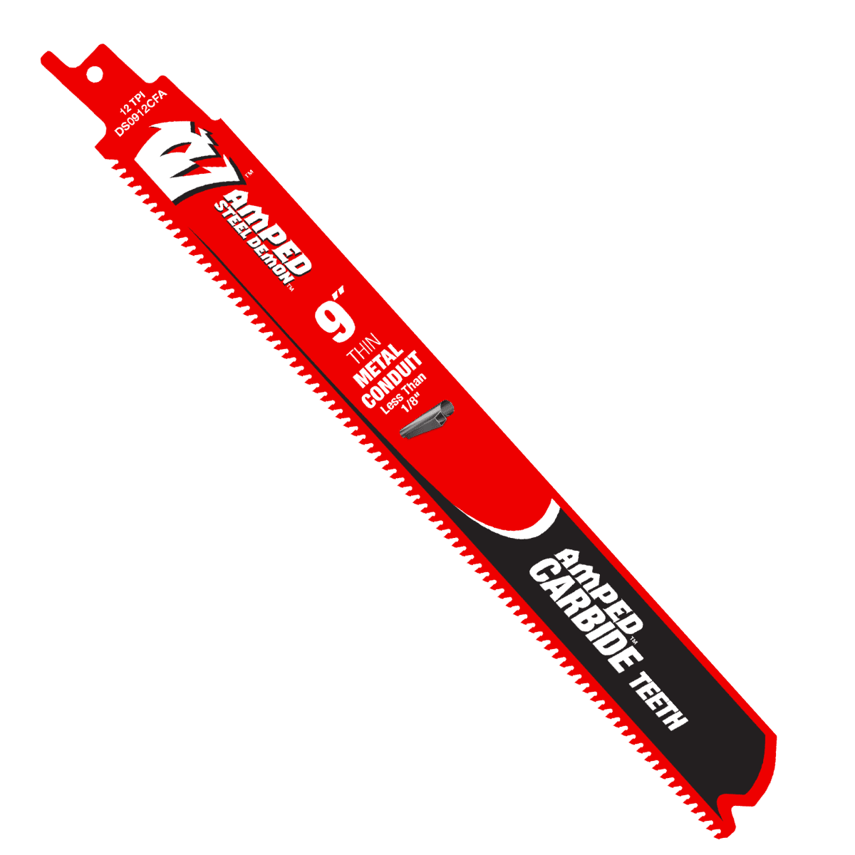 9" 12 TPI AMPED™ Steel Demon™ Carbide Teeth Reciprocating Saw Blade for Thin Metal - AAA Industrial Supply