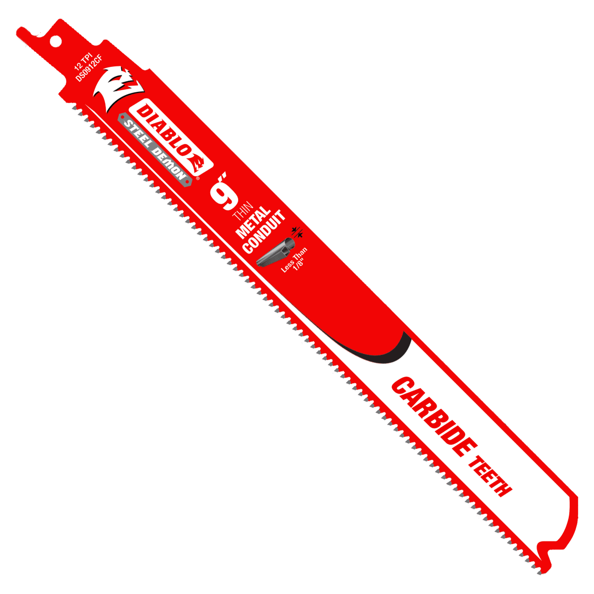 9" 12TPI Steel Demon™ Carbide Teeth Reciprocating Saw Blade for Thin Metal Conduit - AAA Industrial Supply