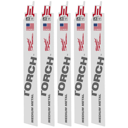 9" 14 TPI TORCH™ SAWZALL® Blade for Medium Metal (5 PK) - AAA Industrial Supply