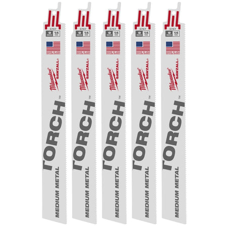 9" 14 TPI TORCH™ SAWZALL® Blade for Medium Metal (5 PK) - AAA Industrial Supply