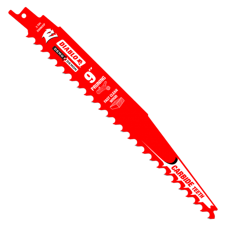 9" 3TPI Demo Demon™ Carbide Teeth Reciprocating Saw Blade for Pruning and Clean Wood - AAA Industrial Supply