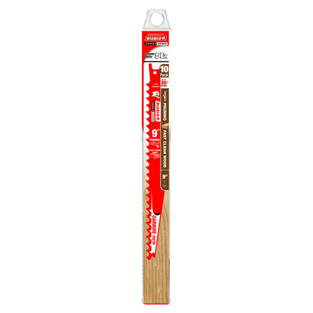 9" 3TPI Demo Demon™ Carbide Tipped Reciprocating Saw Blades for Pruning and Clean Wood (10 - pk) - AAA Industrial Supply