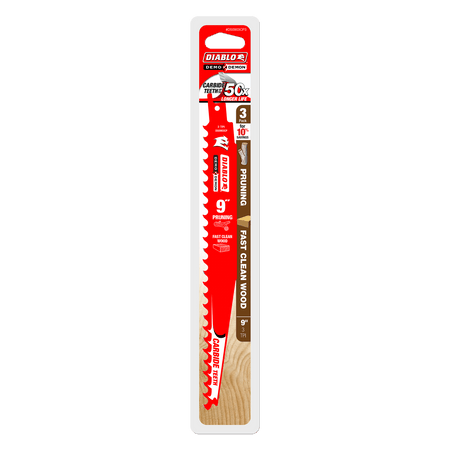 9" 3TPI Demo Demon™ Carbide Tipped Reciprocating Saw Blades for Pruning and Clean Wood (3 - pk) - AAA Industrial Supply