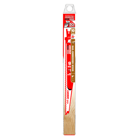 9" 5/7 TPI Demo Demon™ Carbide Teeth Reciprocating Saw Blades for Nail - Embedded Wood (10 - pk) - AAA Industrial Supply