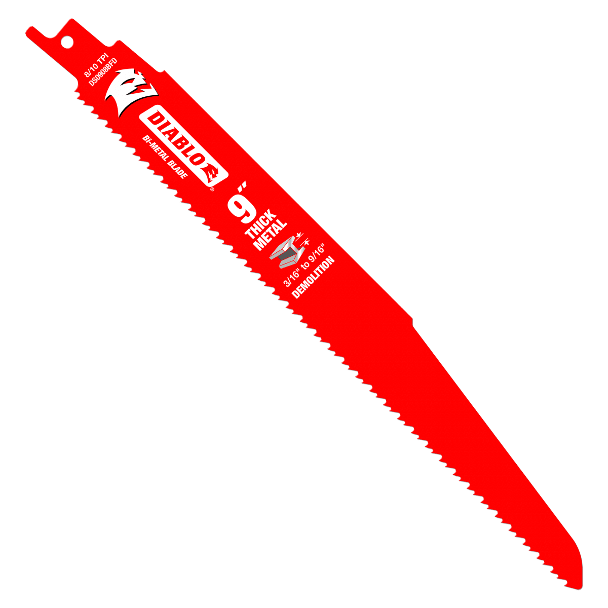 9" 8/10TPI Bi - Metal Reciprocating Saw Blades for Thick Metal (5 - pk) - AAA Industrial Supply