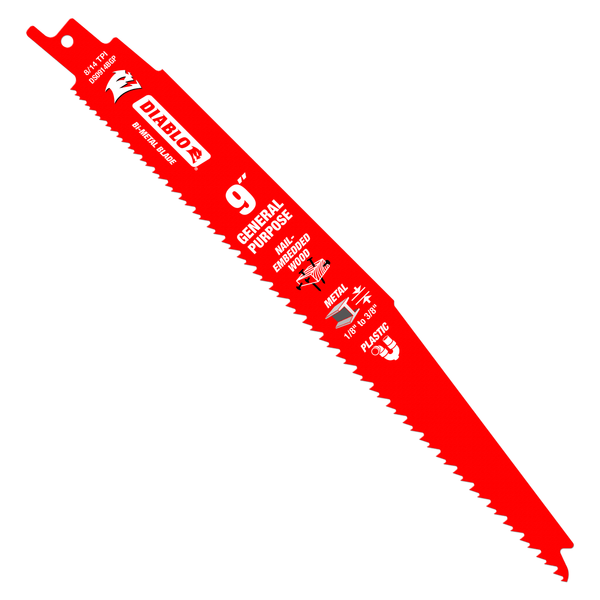 9" 8/14TPI I Bi - Metal Reciprocating Saw Blades for General Purpose Cuts (25 - pk) - AAA Industrial Supply