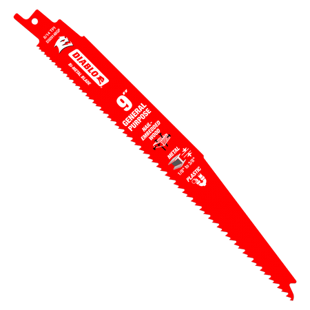 9" 8/14TPI I Bi - Metal Reciprocating Saw Blades for General Purpose Cuts (25 - pk) - AAA Industrial Supply
