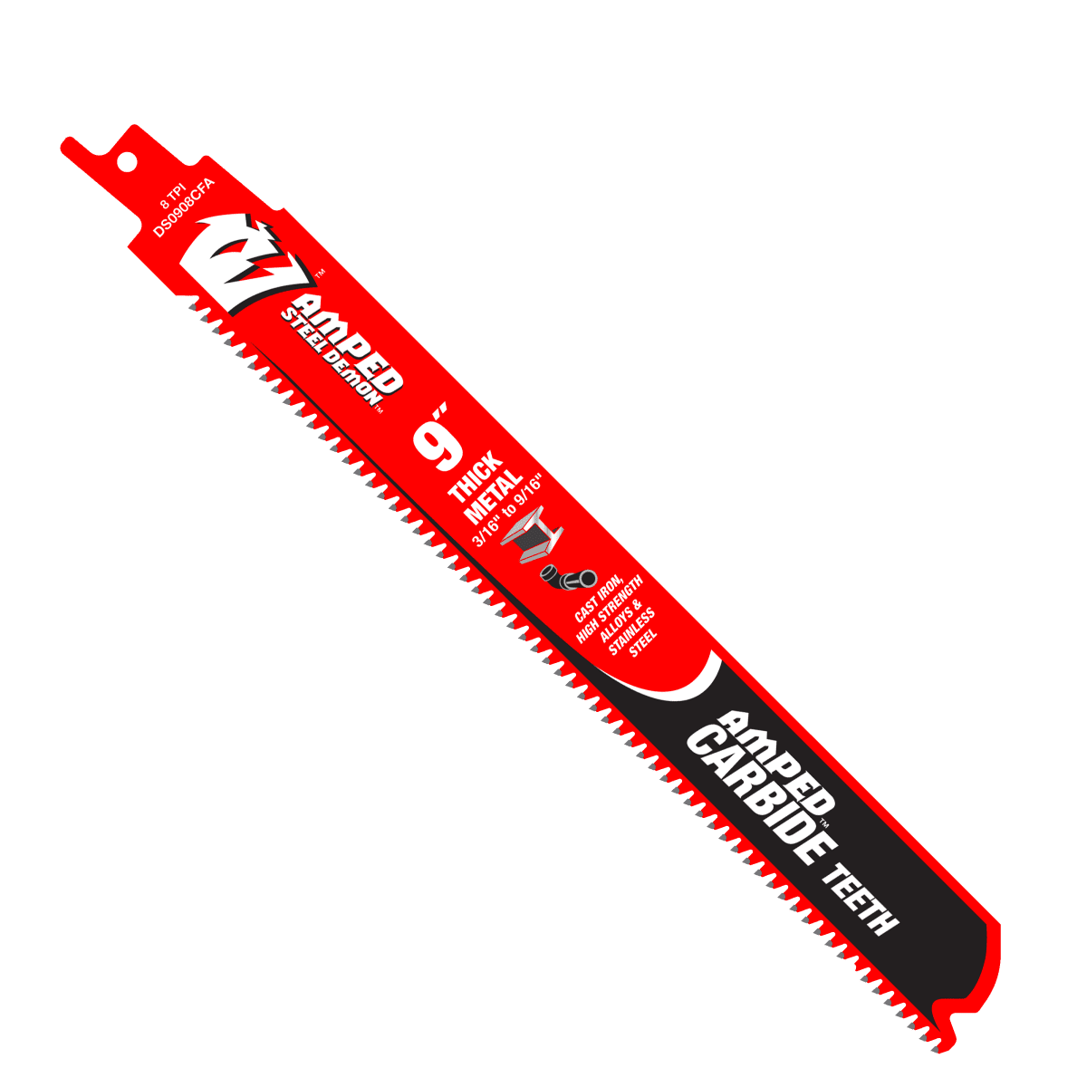 9" 8TPI AMPED™ Steel Demon™ Carbide Teeth Reciprocating Saw Blade for Thick Metal - AAA Industrial Supply