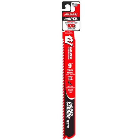 9" 8TPI AMPED™ Steel Demon™ Carbide Teeth Reciprocating Saw Blade for Thick Metal - AAA Industrial Supply
