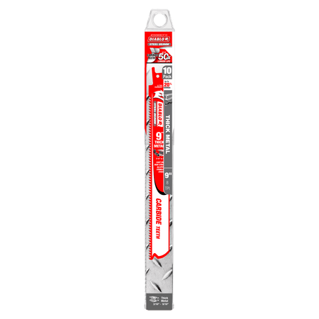 9" 8TPI Steel Demon™ Carbide Teeth Reciprocating Saw Blades for Thick Metal (10 - pk) - AAA Industrial Supply