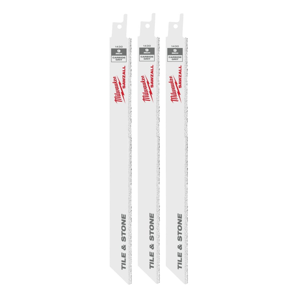9" Carbide Grit SAWZALL® Blade (3 PK) - AAA Industrial Supply