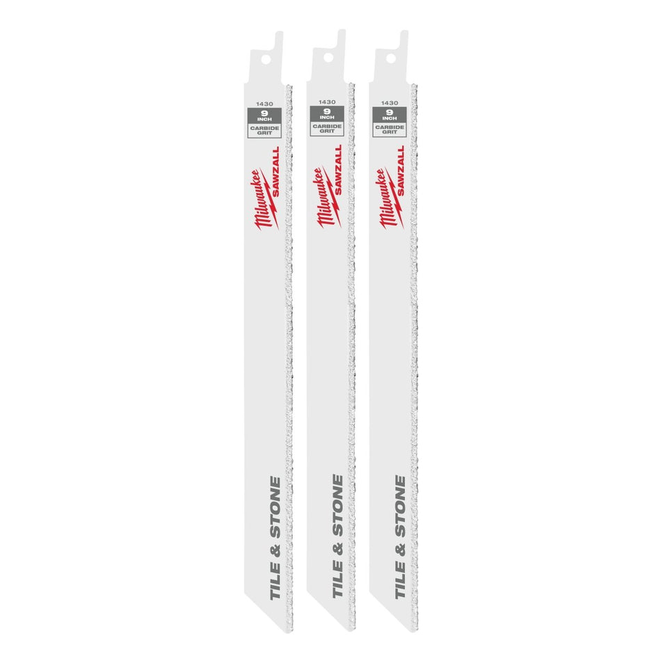 9" Carbide Grit SAWZALL® Blade (3 PK) - AAA Industrial Supply
