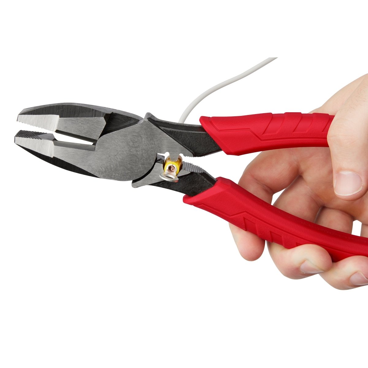 9" Comfort Grip High Leverage Lineman's Pliers w/ Crimper - AAA Industrial Supply