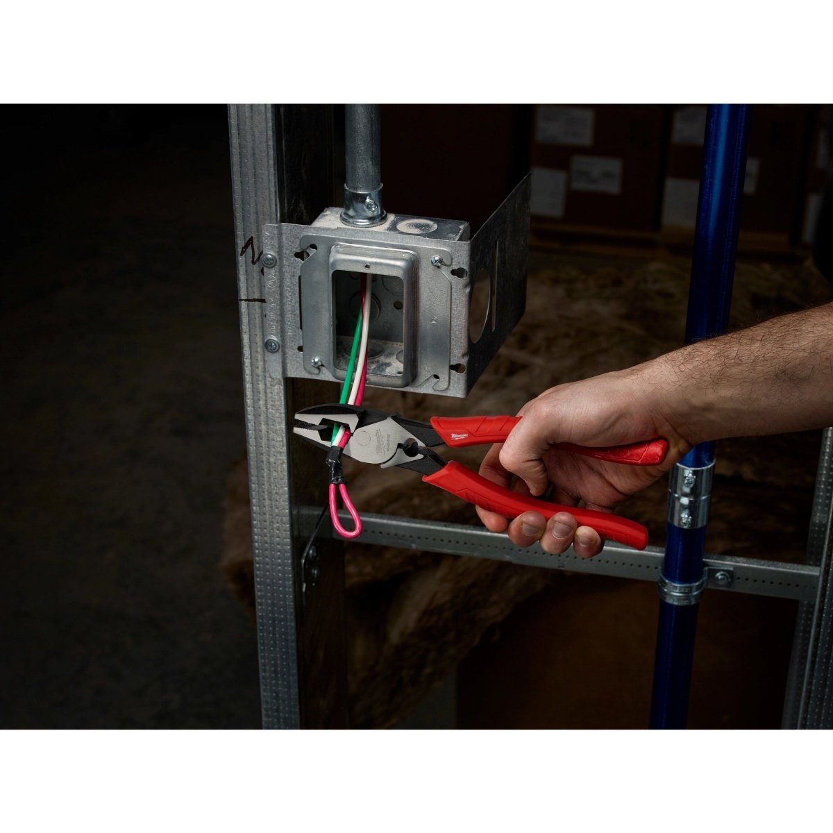 9" Comfort Grip High Leverage Lineman's Pliers w/ Crimper - AAA Industrial Supply