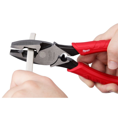 9" Comfort Grip High Leverage Lineman's Pliers w/ Crimper - AAA Industrial Supply