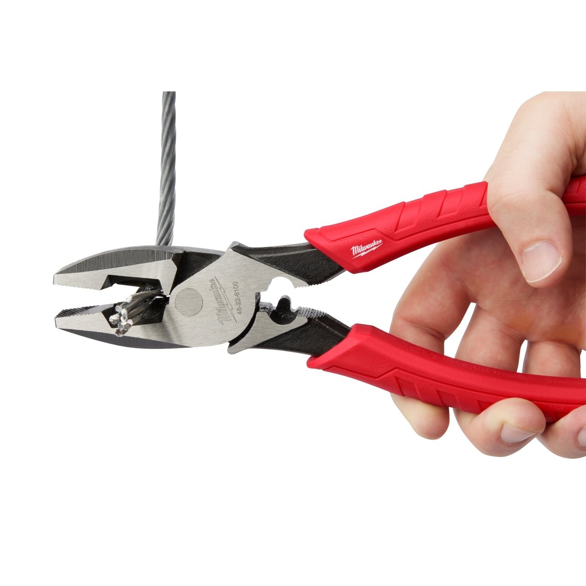 9" Comfort Grip High Leverage Lineman's Pliers w/ Crimper - AAA Industrial Supply