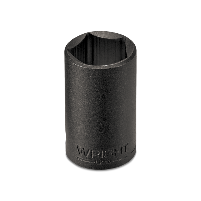 1/2" Drive 5 Pt Standard Thin Wall Black Industrial Socket - 13/16"
