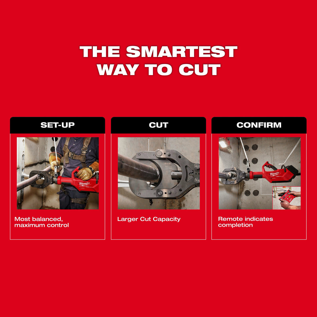 Milwaukee M18™ FORCE LOGIC™ 5” Underground Cable Cutter w/ Wireless Remote
