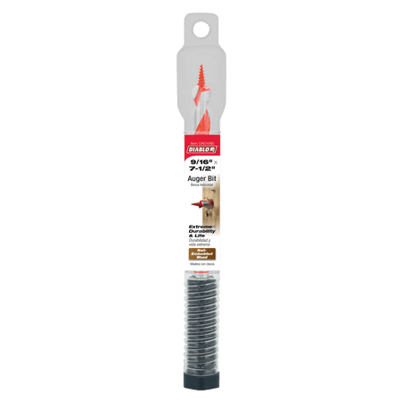 9/16" x 7 - 1/2" Auger Bit for Wood & Nail - Embedded Wood - AAA Industrial Supply