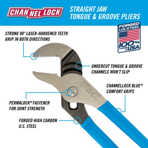 9.5" Channellock Tongue & Groove - AAA Industrial Supply