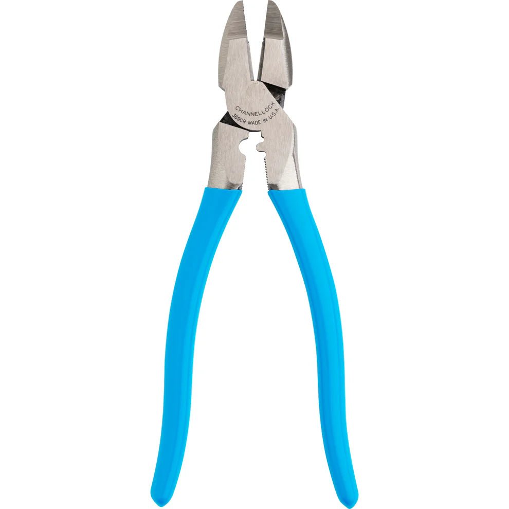 9.5" Channellock XLT Round Nose Linemen Pliers w/ Crimper - AAA Industrial Supply