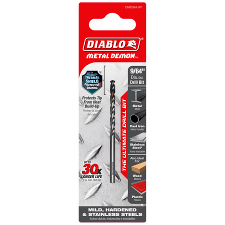9/64" Metal Demon™ Drill Bit for Mild, Hardened and Stainless Steels - AAA Industrial Supply