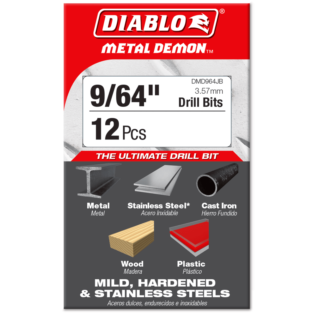 9/64" Metal Demon™Drill Bits for Mild, Hardened and Stainless Steels - AAA Industrial Supply
