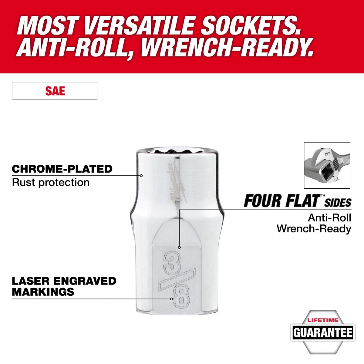 98pc 3/8" Drive 6 - Pt and 12 - Pt Metric & SAE Ratchet & Socket Set with PACKOUT™ Low - Profile Organizer - AAA Industrial Supply