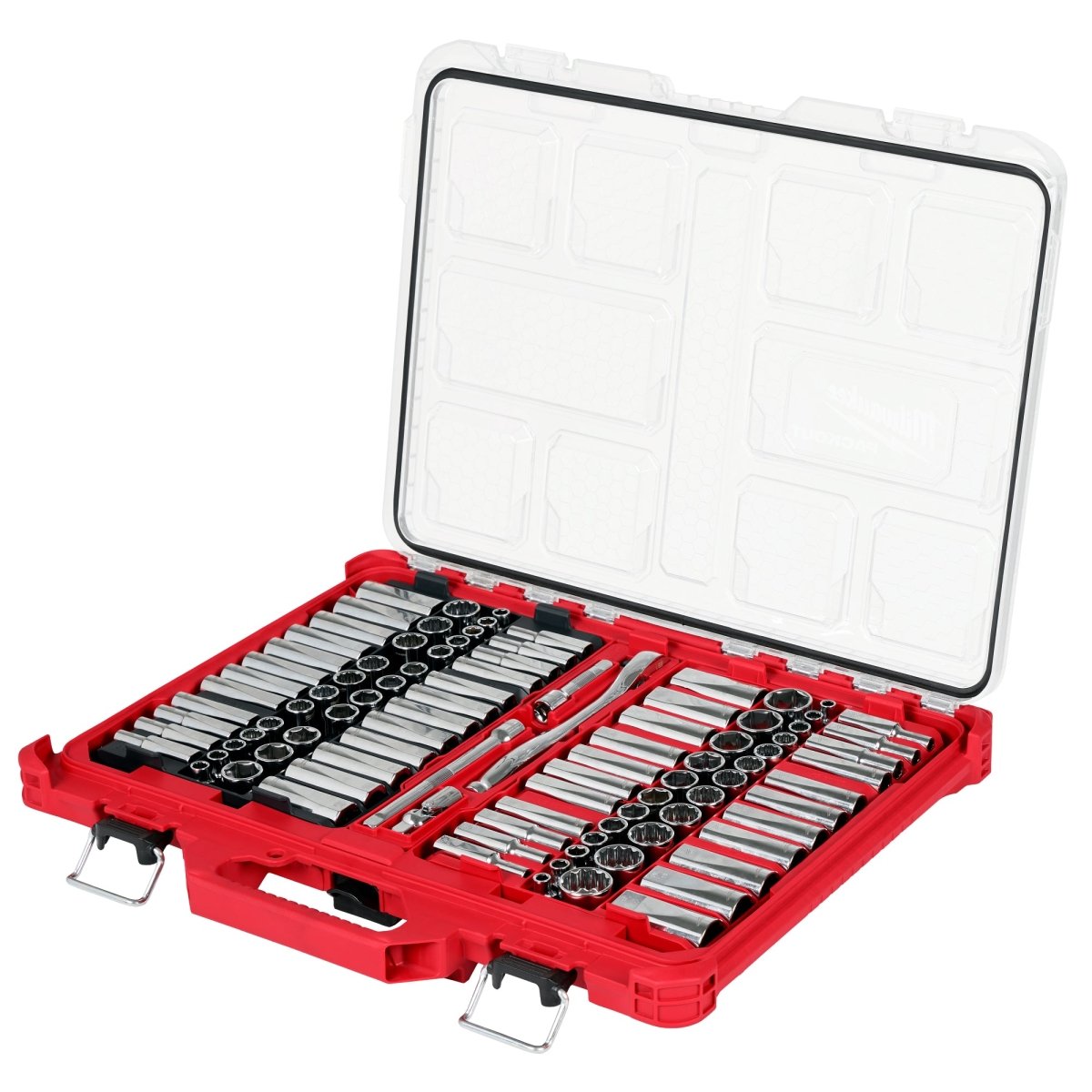 98pc 3/8" Drive 6 - Pt and 12 - Pt Metric & SAE Ratchet & Socket Set with PACKOUT™ Low - Profile Organizer - AAA Industrial Supply