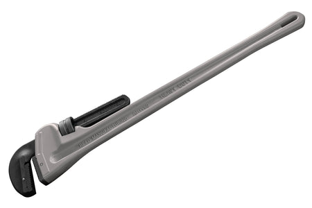 Heavy-Duty Straight Pipe Wrench, 60 in OAL, 1-1/2 to 8 in Jaw, Aluminum Jaw