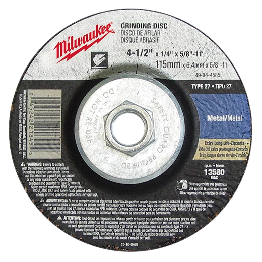 6" x 1/8" x 5/8-11" Grinding Wheel (Type 27)